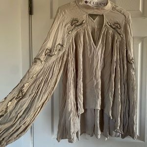 Free People Embellished Blouse